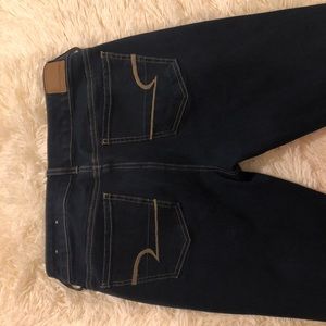 AE dark wash skinny jeans
